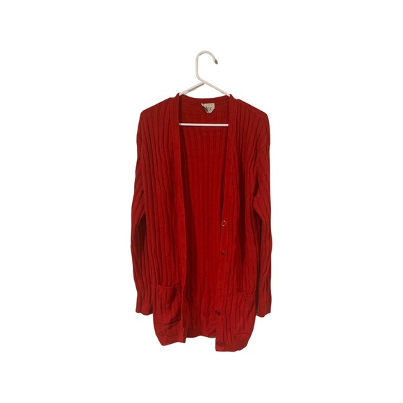Red Knitted Cardigan - Picture 1 of 2